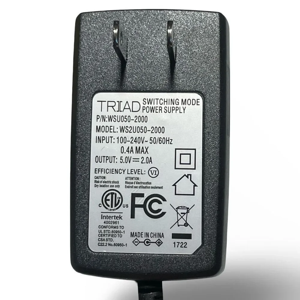 TRIAD MAGNETICS- Set of 4, WSU050-2000, AC/DC Wall Mount Adapter 5V 10W, NWB